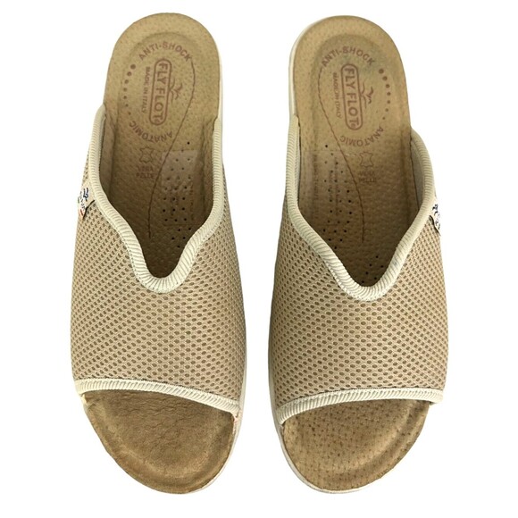Fly Flot Italy Women's Anatomic Anti-Shock Sandal  Size 8  Comfort Wedge Slides - Picture 1 of 11